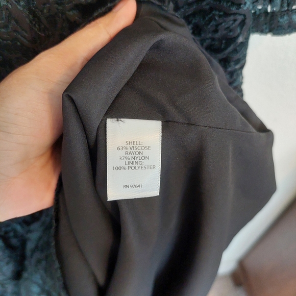 J.Jill Paisley Print Velvety Green Midi Dress Size 4X - Picture 5 of 10